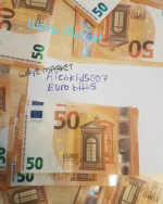 40 x €50 quality counterfeit euro bills