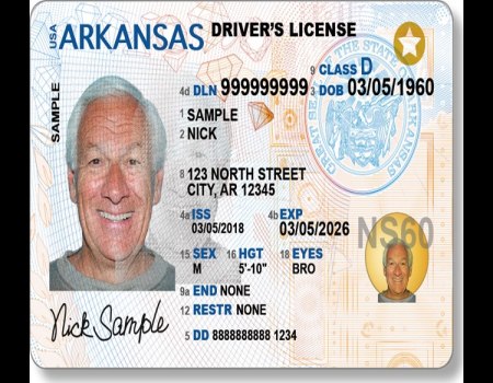 hq arkansas fake id scan front and back scan