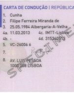 Portugal driving license with selfie (Clone)
