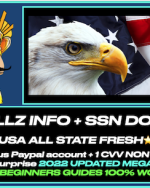 FULLZ INFO=SSN DOB DL + USA CVV + USA ALL STATES FRESH+CARDING BONUS + 1 PAYPAL+LATEST 2025 OPSEC