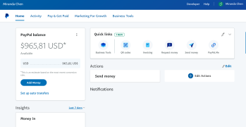 Hacked account Paypal 965$