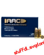 AAC 9mm Ammo 124 Grain FMJ 100rd Box