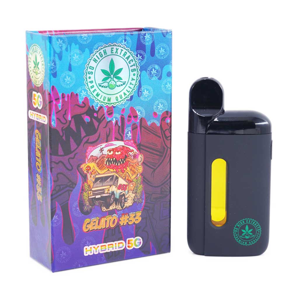 So High Extracts 5G Disposable Pen – Gelato #33 (HYBRID)