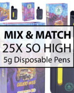 Mix and Match : 25 – So High Extracts – 5G Disposable Vape Pen
