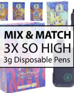 Mix and Match : 3 – So High Extracts – 3G Disposable Vape Pen